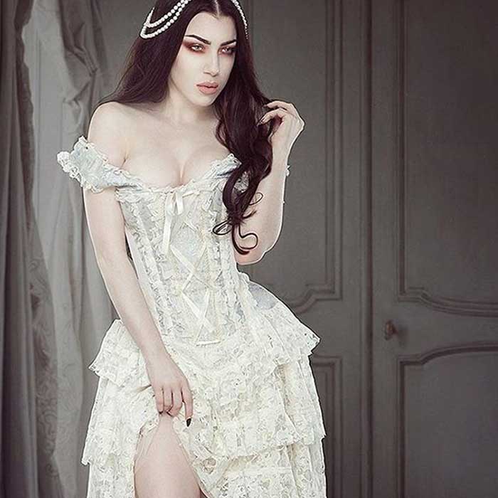 Burlesque Dress Ophelie Off-White
