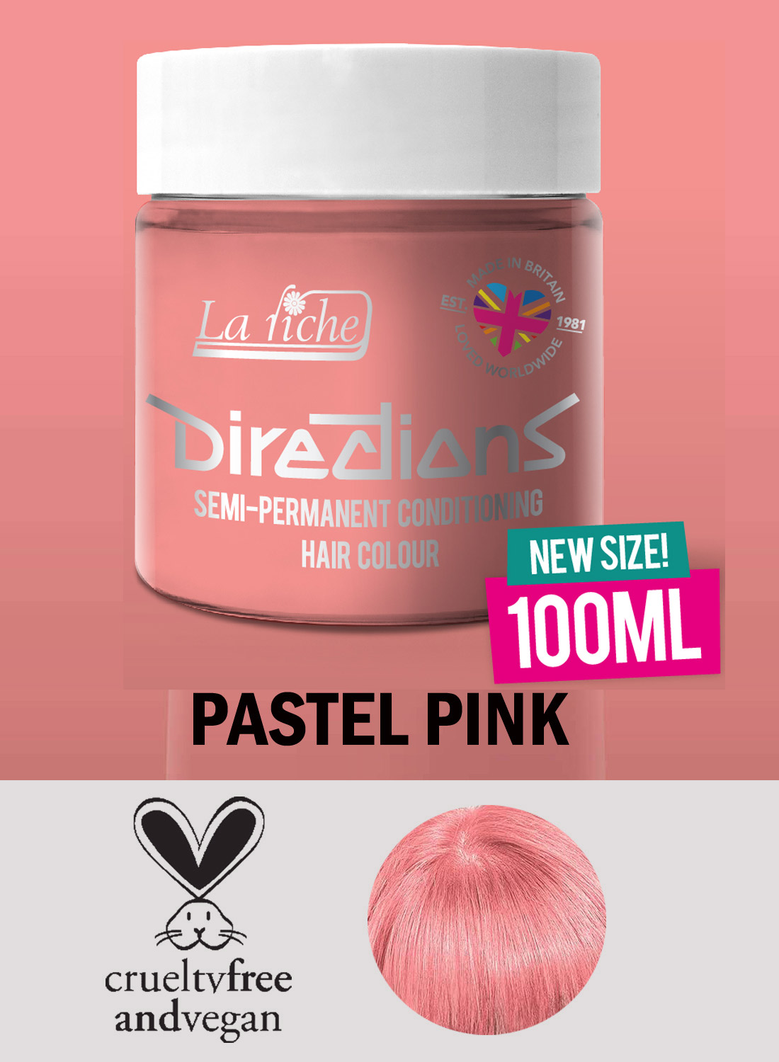 Directions Hair Colour Pastel Pink