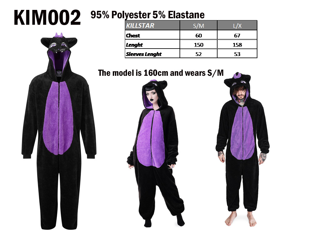 Killsrar Onesie storlek tabell