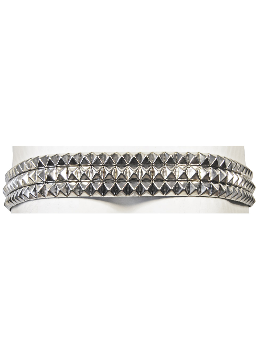 3 Row Small Pyramid Belt Silver