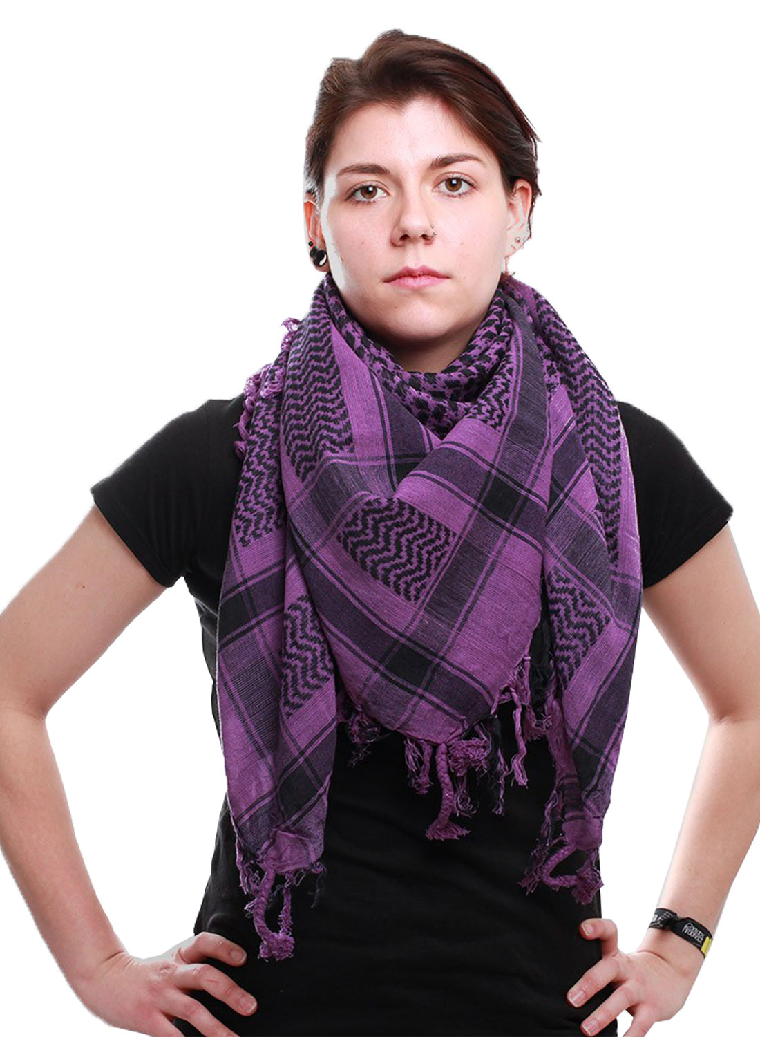 Keffiyeh Purple and Black