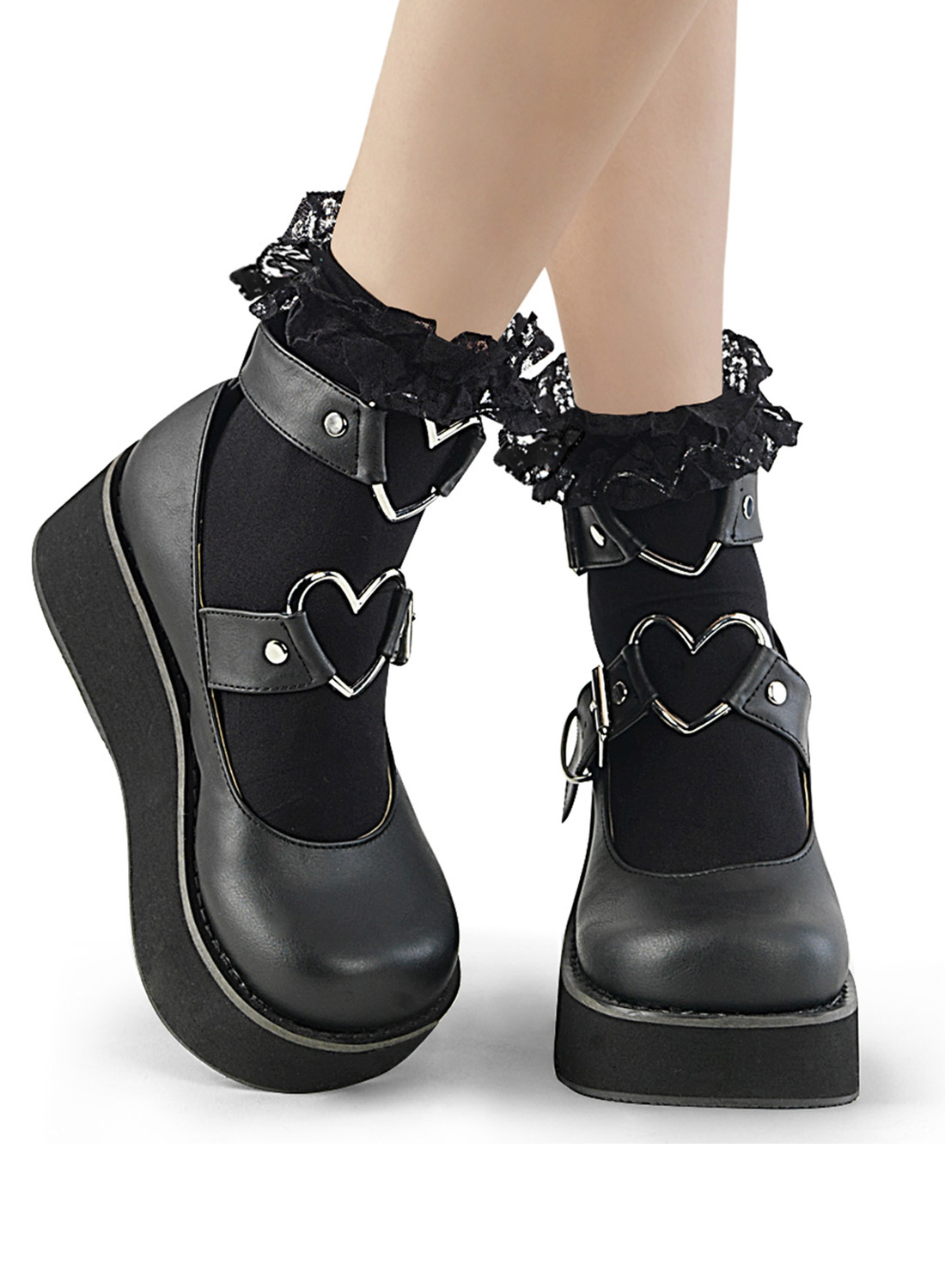 Black Ruffle Socks