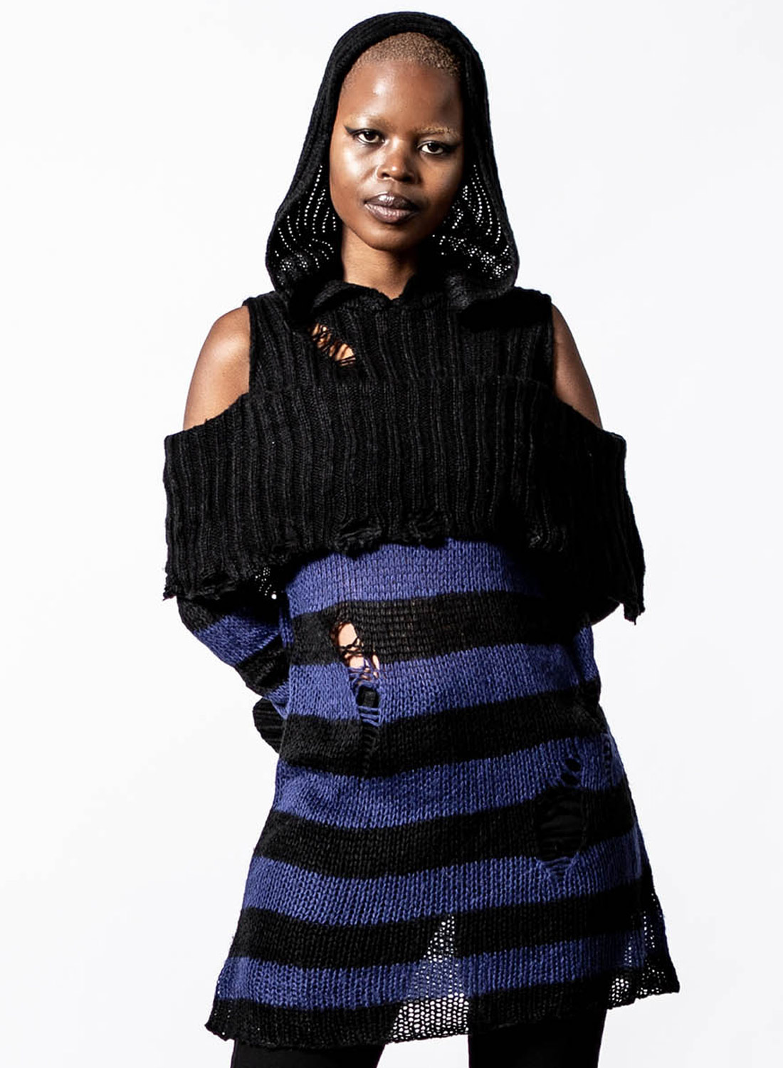 Killstar Sapphire Hooded Knit Sweater