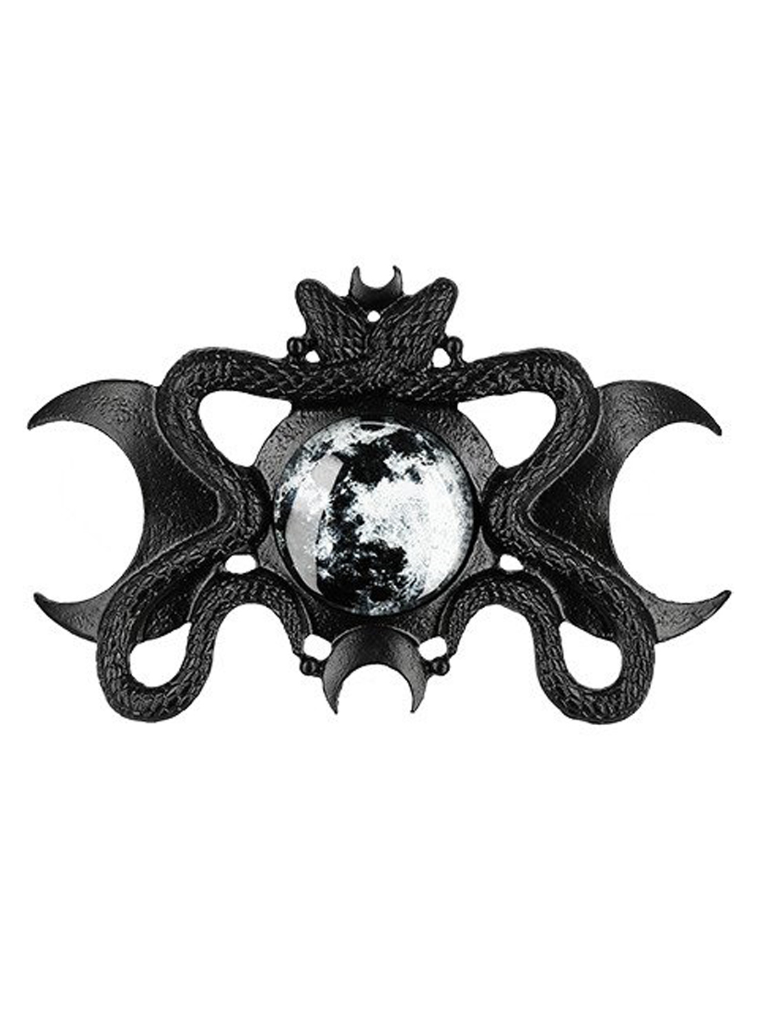 Snakes Black Moon Hairclip