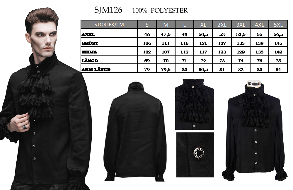 Lastat shirt size chart