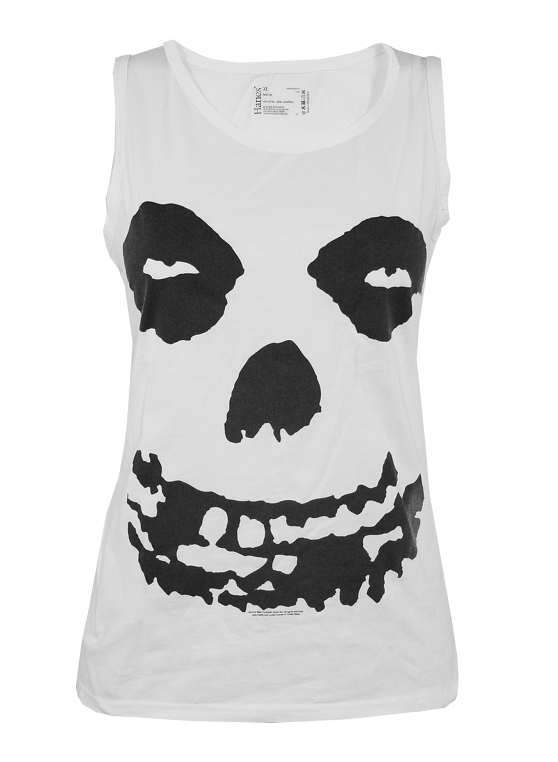 Misfits Face White Girly Tank Top