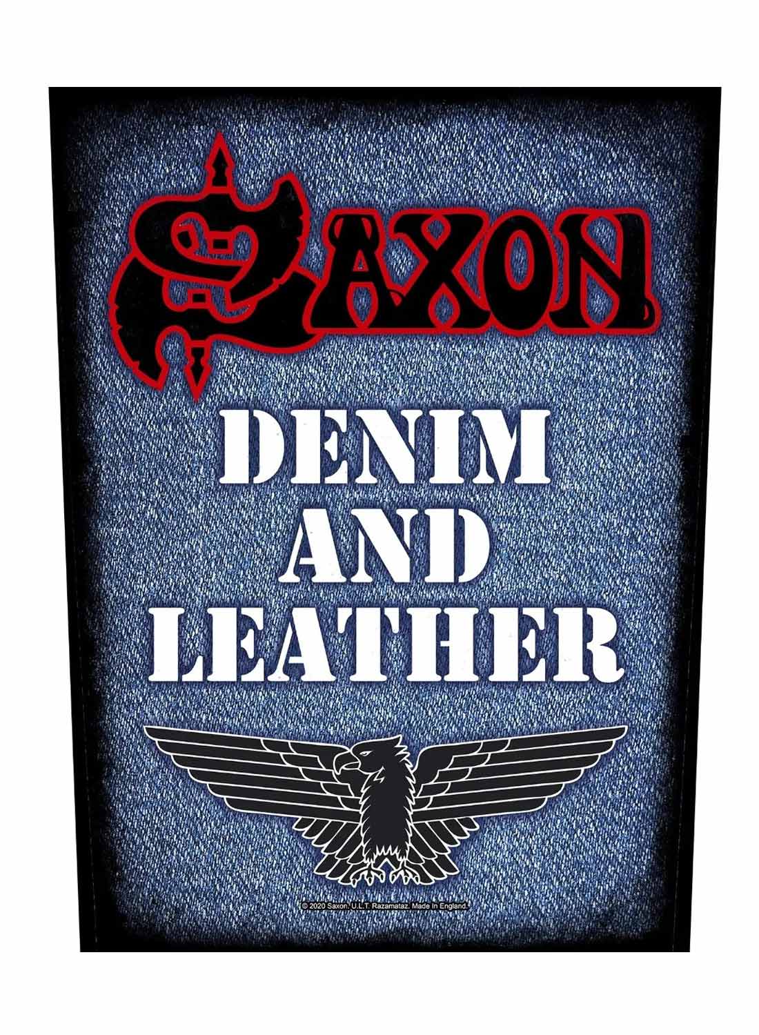 Saxon Denim & Leather Back Patch