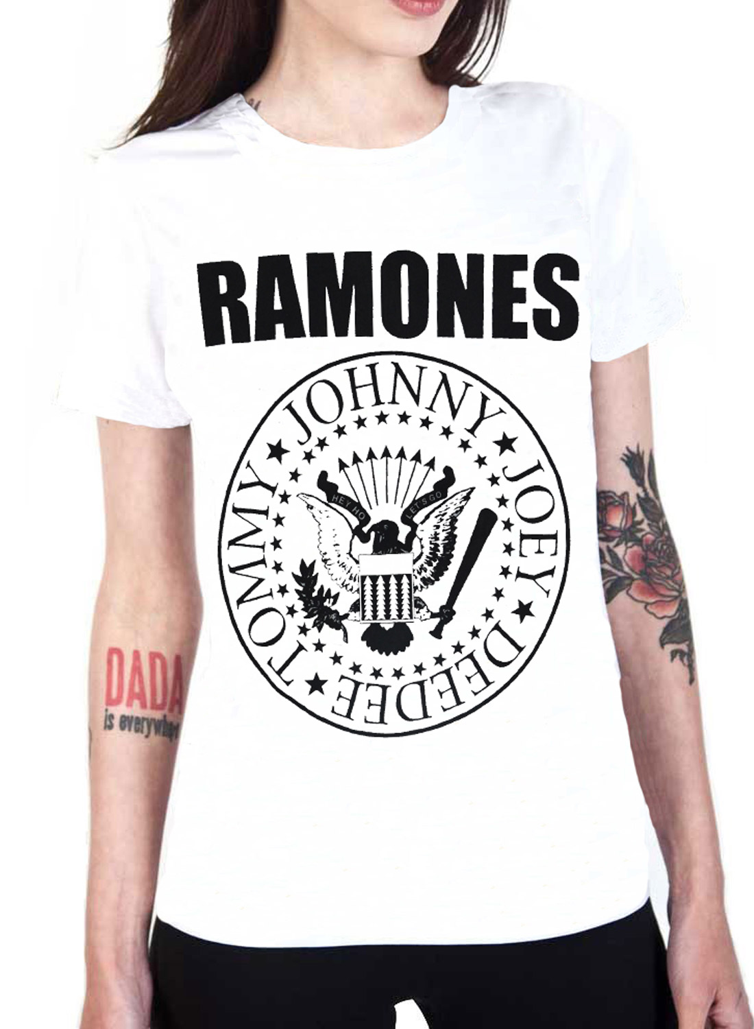 Ramones Seal White Girly Top